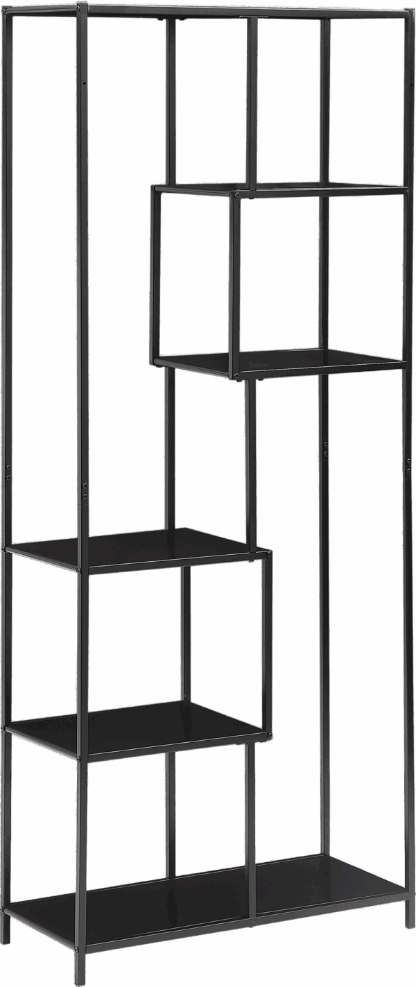 Opbevaringsreol Nordlys Furniture Knut - sort metal H185ÃB77ÃD33 cm
